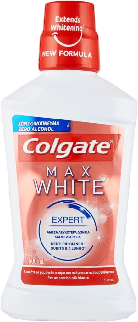 Enjuague Blanqueador Dental Colgate Max White Expert: Cuida y blanquea tu sonrisa. Frescura y blanqueamiento en cada enjuague